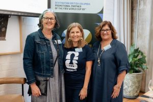 World Journeys’ Carolyn Clegg, Monica Leeck from Destination British Columbia and Cruiseworld’s Cherryl Browne.