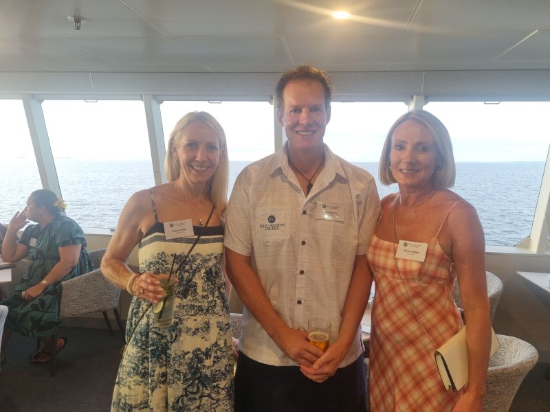 Tourism Fiji’s Sonya Lawson, Tom Svensen from South Seas Cruises Group and FJ’s Sheryn Ambler.