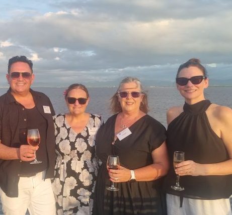 Gordy Bayne from Showponi, Flight Centre’s Rowena McCarron, Jo Rendall from Infinity and Haley Purdon from Expedia.