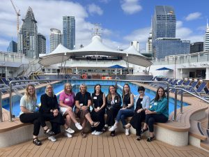 At the Auckland training is Caitlin Carlisle, Natasha Thompson, Megan Porter (from NCL), Rachel Chalmers, Tania Smith, Ella Cotterall, Kelsey Mackay, Kimberley McCormick and Letitia Willemse.