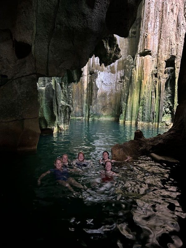 Exploring Fiji’s caves was NZTB Cambridge’s Mirjam Landhuis, Natasha Vaughan from House of Travel Riccarton, NZTB Dunedin’s Danielle Hannagan, Zoe Walker from Flight Centre New Plymouth and Elizabeth Turney, House of Travel Hamilton.