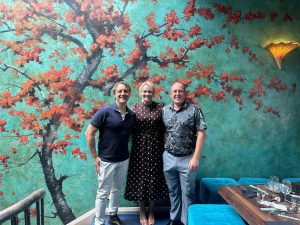 Singapore Tourism Board’s Anthony Valeriano with Room-Res’ Kellie Smith and Tim Smith.