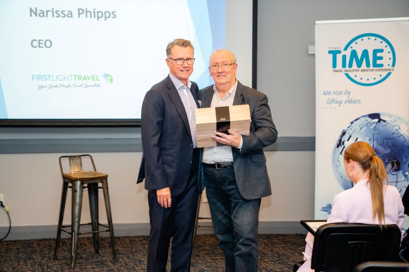 New TIME committee chair Grant Bevin takes over from APTI and Andrew Gay from Travel USA.